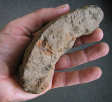 Fragment of shell fired from a Government mortar at the Battle of Culloden, 1745