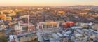 The Gilmorehill Campus viewed from high up by drone